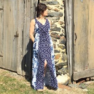 NEW! Sanctuary maxi dress batik tie dye drawstring